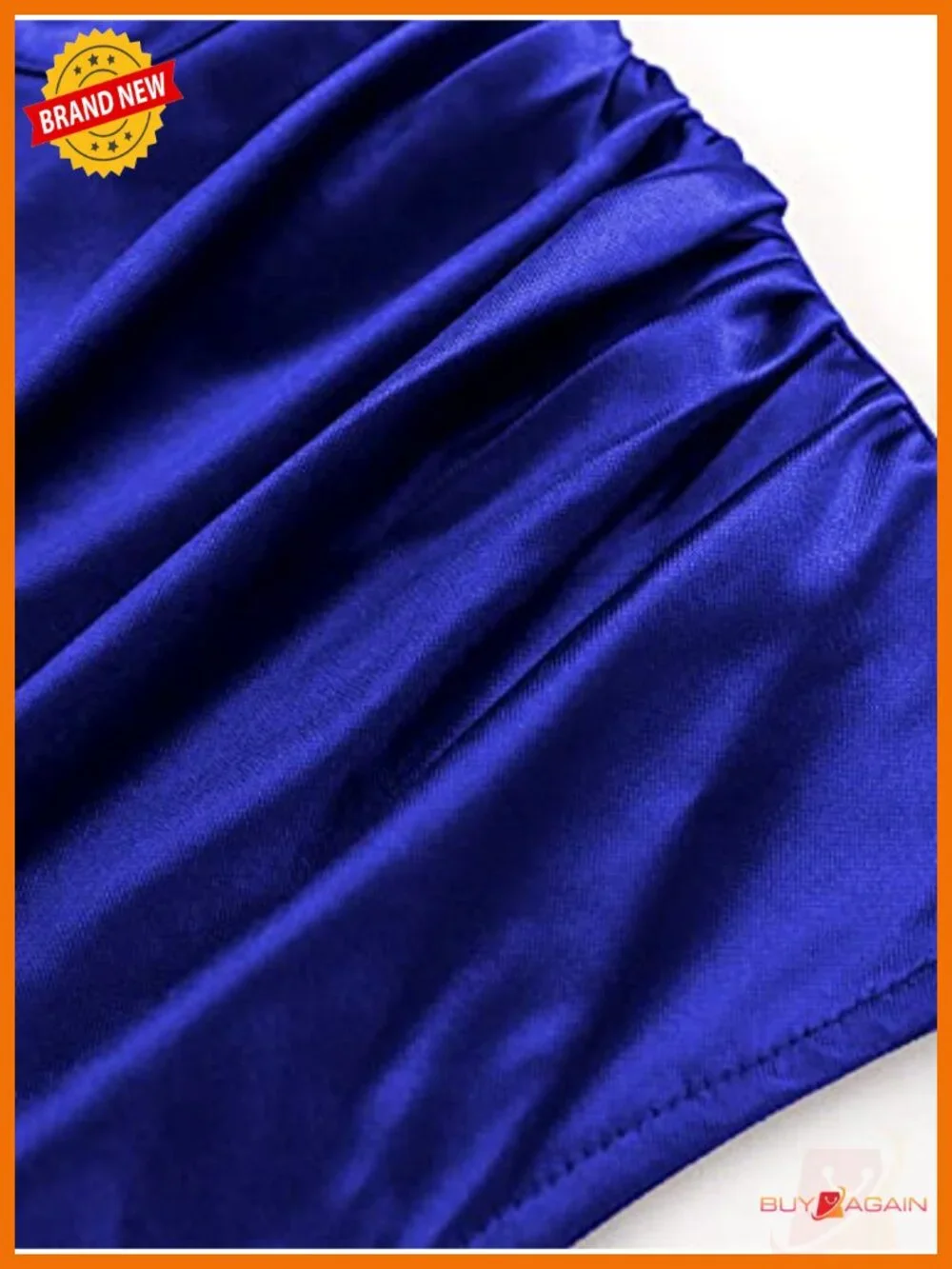 Women's Satin Mock Neck High Slit Maxi Formal Dress Sleeveless